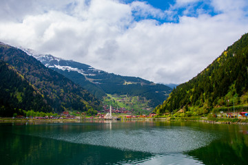 Wonderful landscape of the Uzungol in the city of Trabzon