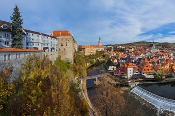 Fototapeta na wymiar Cesky Krumlov cityscape in Czech Republic