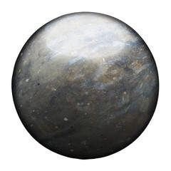 old gray and rust metallic ball.