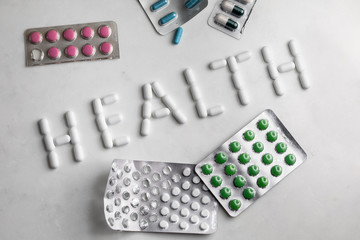 pills health inscription