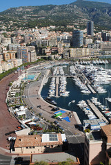 Obraz premium Cityscape cityscape of Monte Carlo, Monaco-Ville, Monaco. Principality of Monaco, French Riviera