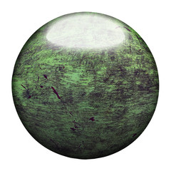 old green brown wooden ball.