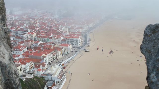 view on city Nazare, Portugal
