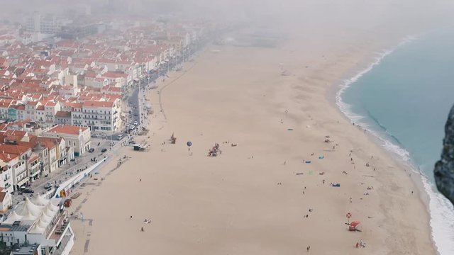 view on city Nazare, Portugal