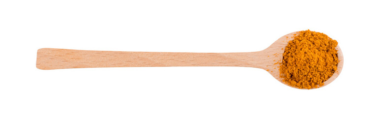 Mixture of Indian Spices and Herbs Powders Isolated