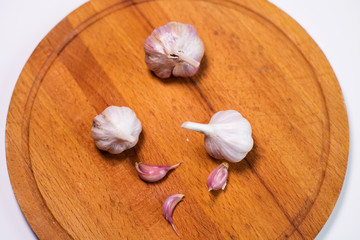 garlic on a table