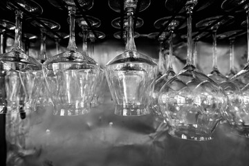 glasses for wine close up