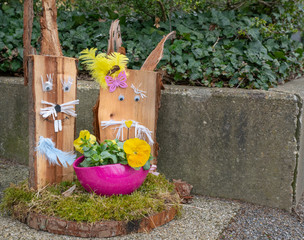 Osterdekoration  auf dem Friedhof © Blende8