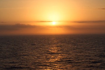 sunset over the sea