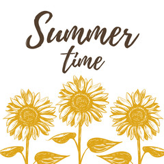 Summer time vector illustration 