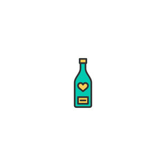 Wine bottle Icon Design. Lifestyle icon vector design
