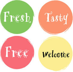 Best Seller handwritten inscription on red circle brush stroke background. Creative typography for business, promotion and advertising. illustration.