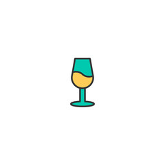 wine glass Icon Design. Lifestyle icon vector design