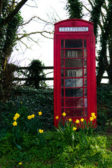 Obraz premium Telephone Box in Countryside