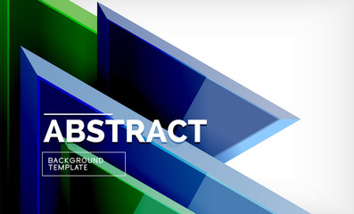 Tech futuristic geometric 3d shapes, minimal abstract background