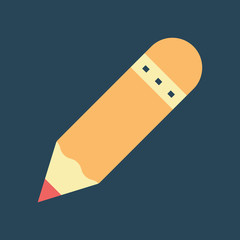 Silhouette icon pencil