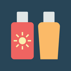 Silhouette icon suntan cream