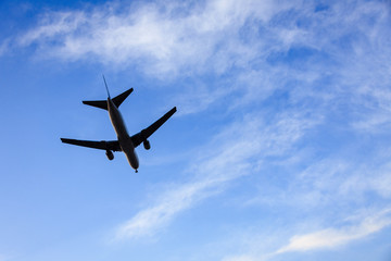 a plane flying over the sky