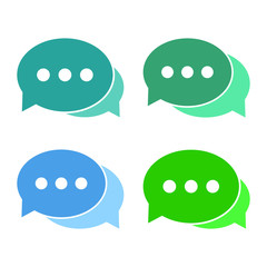 Speech bubble vector icon	