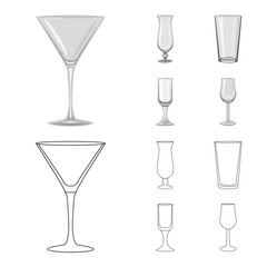 Isolated object of form and celebration symbol. Collection of form and volume stock vector illustration.