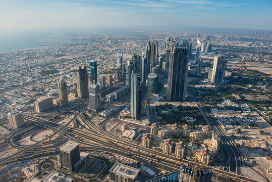 UAE, Dubai, Highrise building in Down Town Dubai