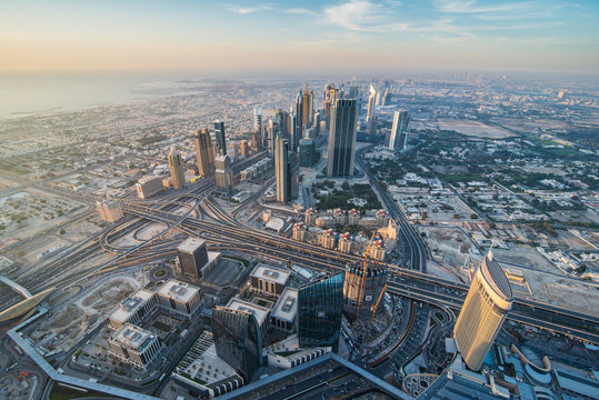 UAE, Dubai, Highrise building in Down Town Dubai