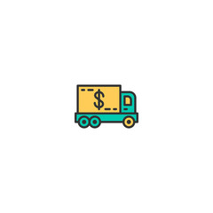 Delivery truck icon design. Shopping icon vector design