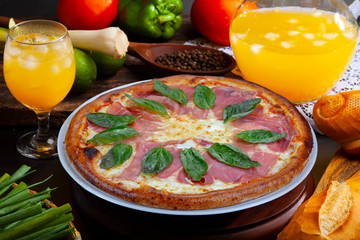 Delicious roast pizza