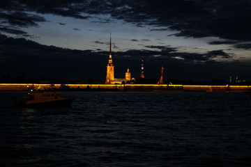 Peter and Paul Fortress at night
