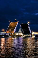 Naklejka na ściany i meble drawbridges of St. Petersburg