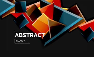 Squares and triangles geometrical background