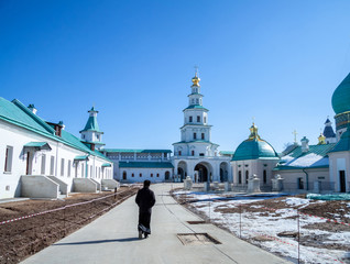 the monk goes to the monastery