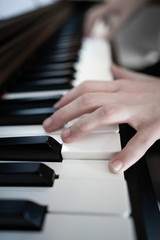 Girl and piano