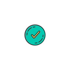 Checked icon design. Shopping icon vector design
