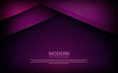 Purple 3d paper background. Abstract realistic overlap paper with light glitters decoration with space area for text. Vector illustration. Can use for web and print.