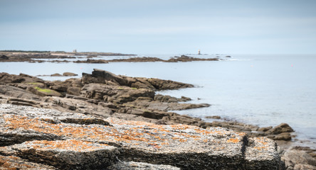 remnant of a foghorn, a semaphore and a boat anchor at Pointe du But on Yeu Island