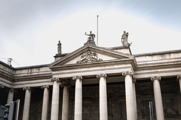 Fototapeta na wymiar Architecture detail of Bank of Ireland in Dublin
