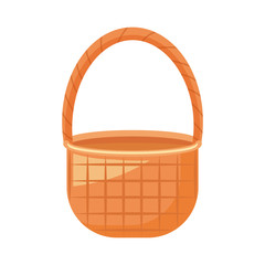 wicker basket isolated icon