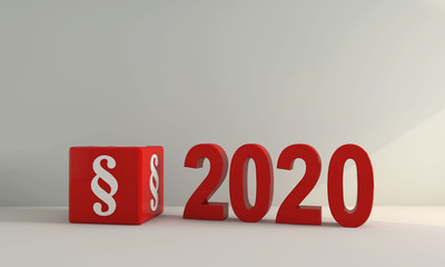 Red Cube With Paragraph Symbol 2020