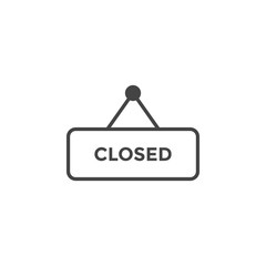 Closed sign graphic design template vector illustration