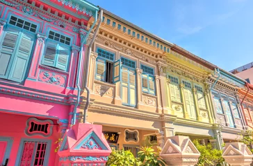 Fotobehang Historical buildings in Joo Chiat Road, Singapore © mehdi33300