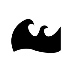 Tsunami icon.  Natural disaster sign