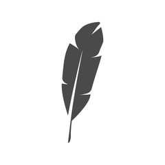 Vector black feather icon design