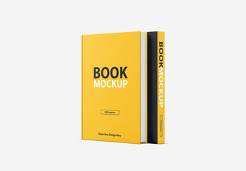 2 Textured Book Covers Mockup