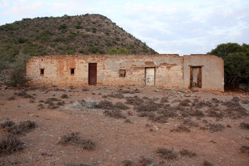 Old ruins in the arid rural Karoo of South Africa.