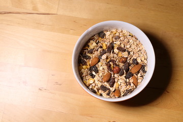 Müsli in einer Schüssel