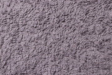 Makro eines grauen Froteehandtuch