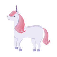 cute unicorn animal isolated icon