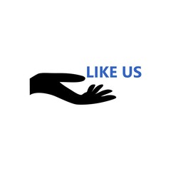 Like us sign or icon
