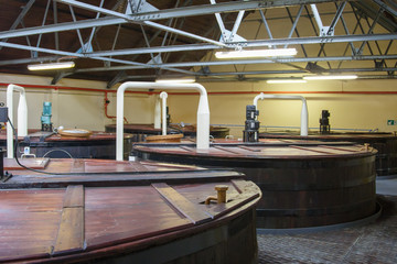 Scottish distillery. Equipment for the production of Whiskey